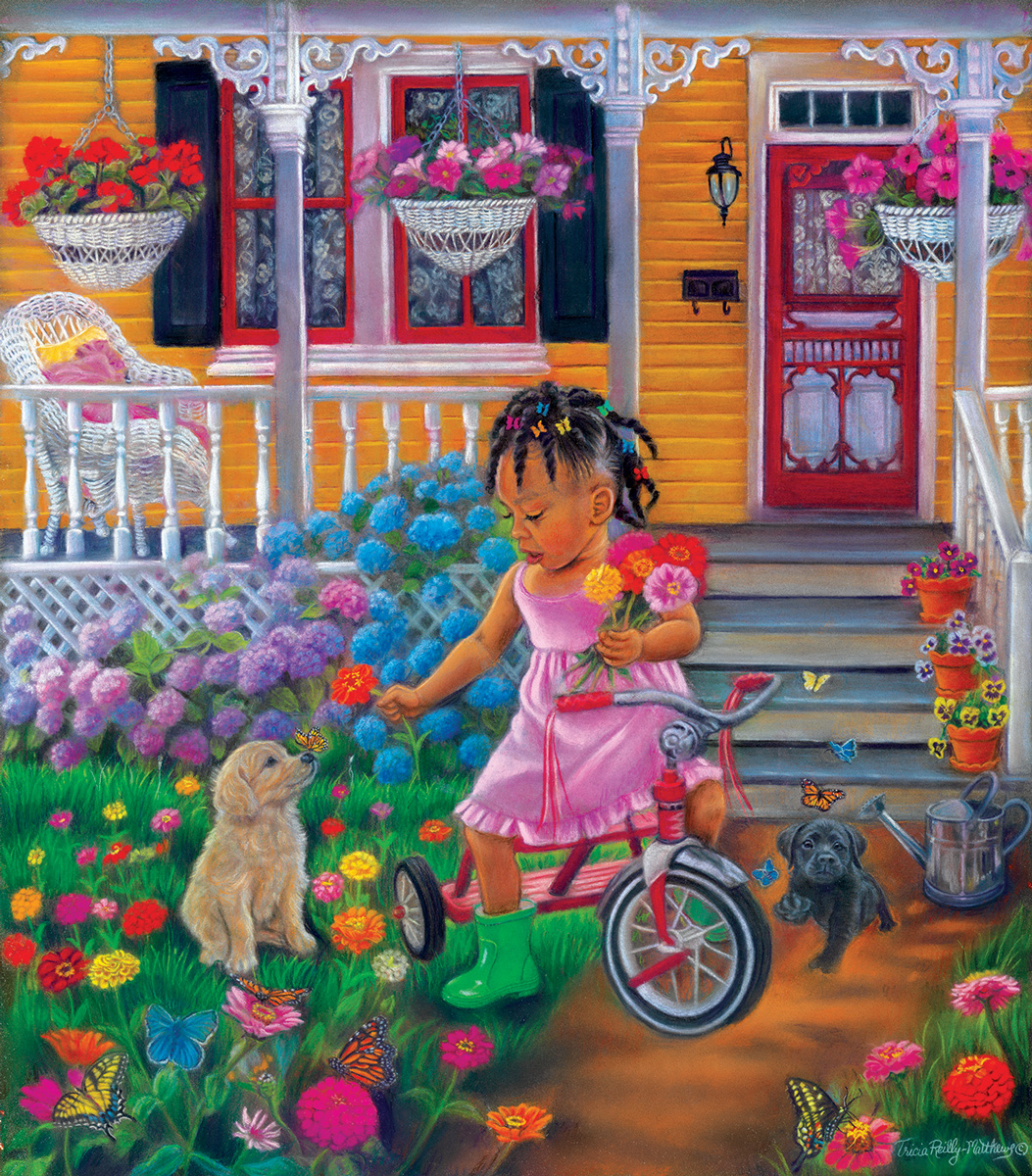 Grandma's Garden People Of Color Jigsaw Puzzle
