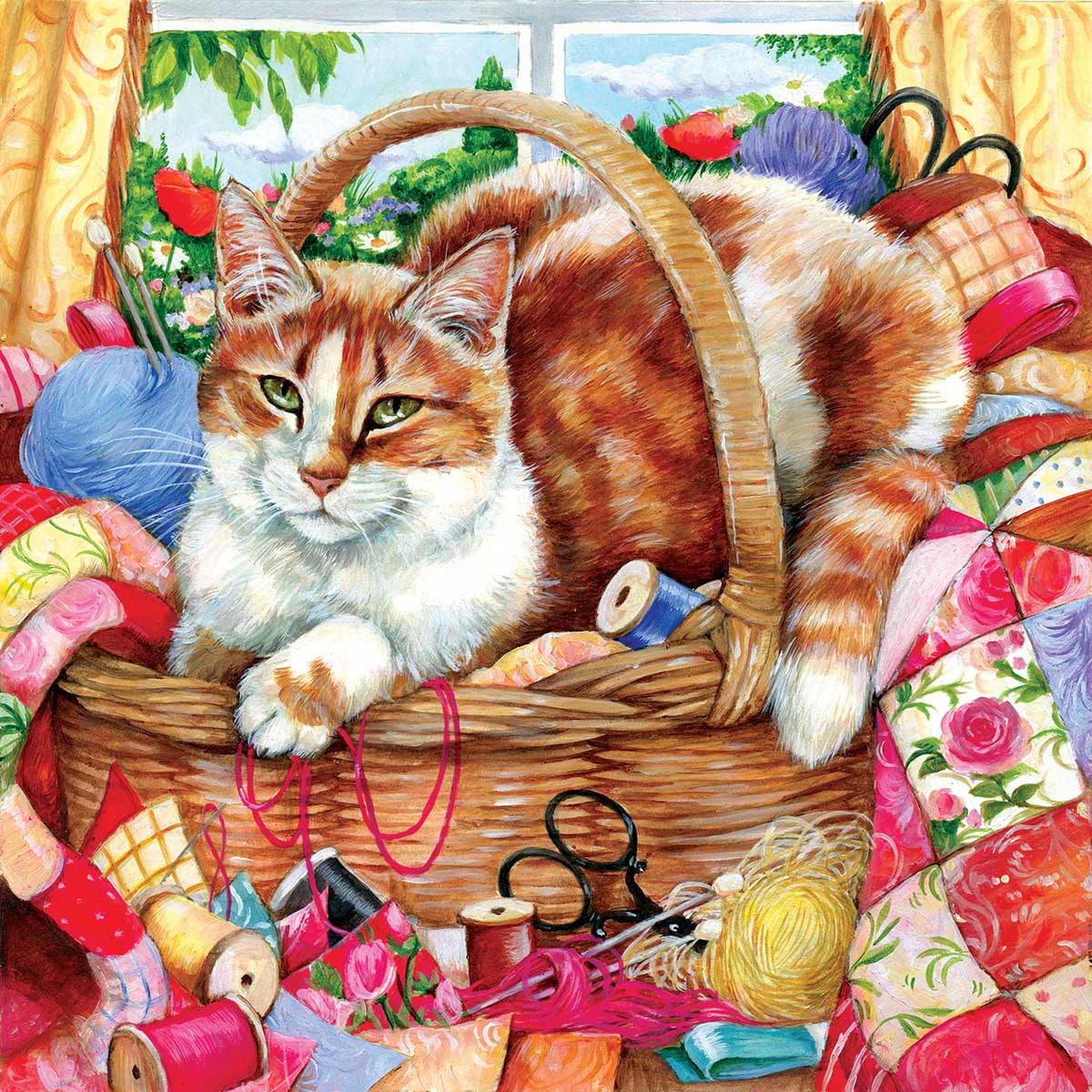 A Perfect Spot - Scratch and Dent Cats Jigsaw Puzzle