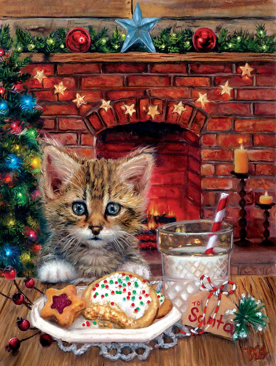 A Surprise for Santa - Scratch and Dent Cats Jigsaw Puzzle