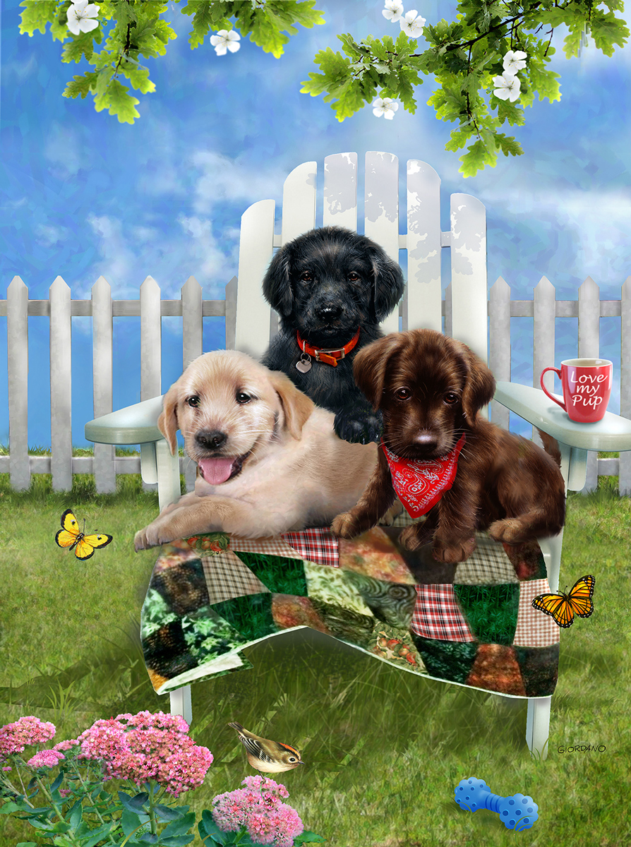 Lounging Dogs Jigsaw Puzzle