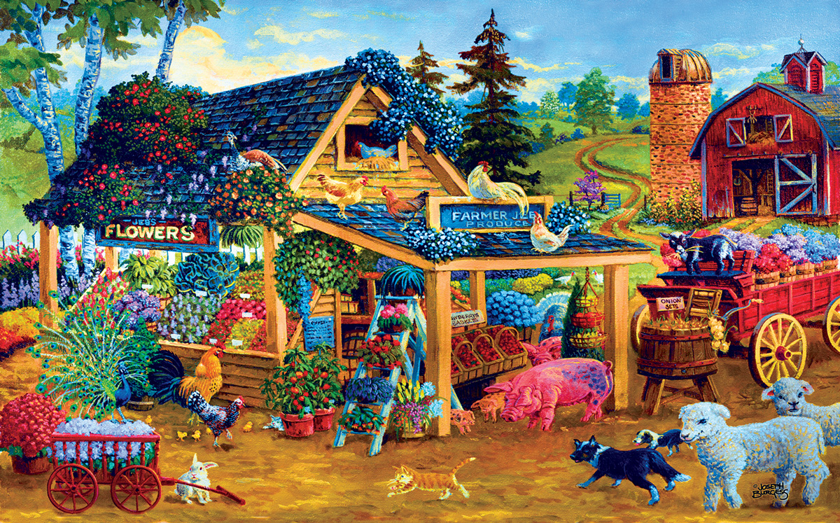 Fresh Fruits and Flowers Flower & Garden Jigsaw Puzzle