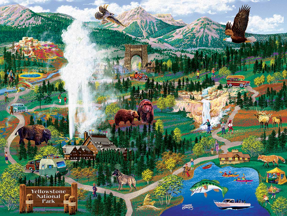 Yellowstone Adventures National Parks Jigsaw Puzzle