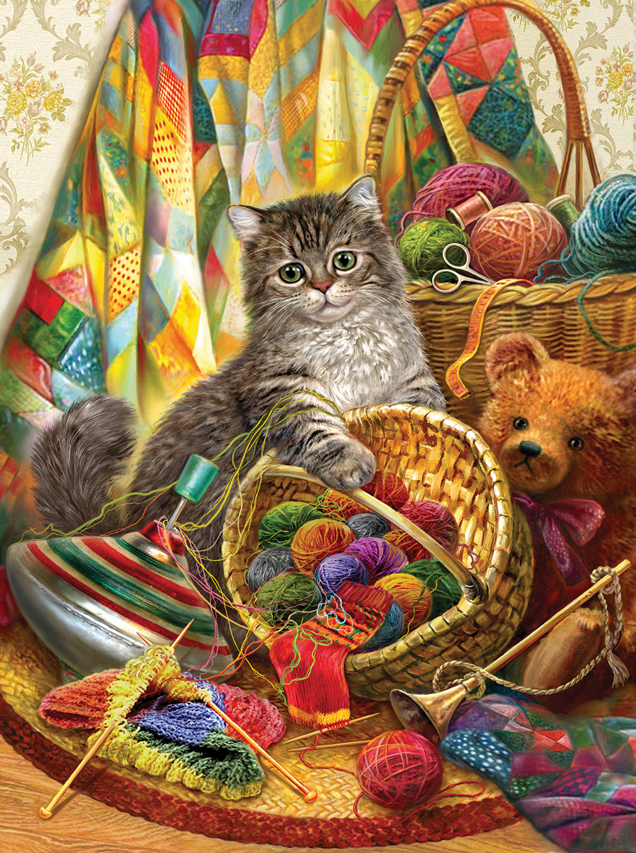 Kitten and Wool Cats Jigsaw Puzzle