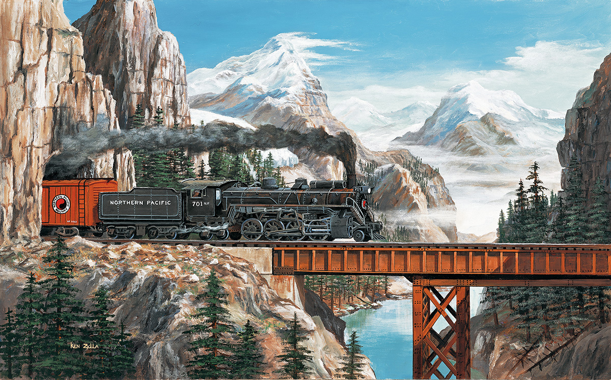 Summit Pass Train Jigsaw Puzzle