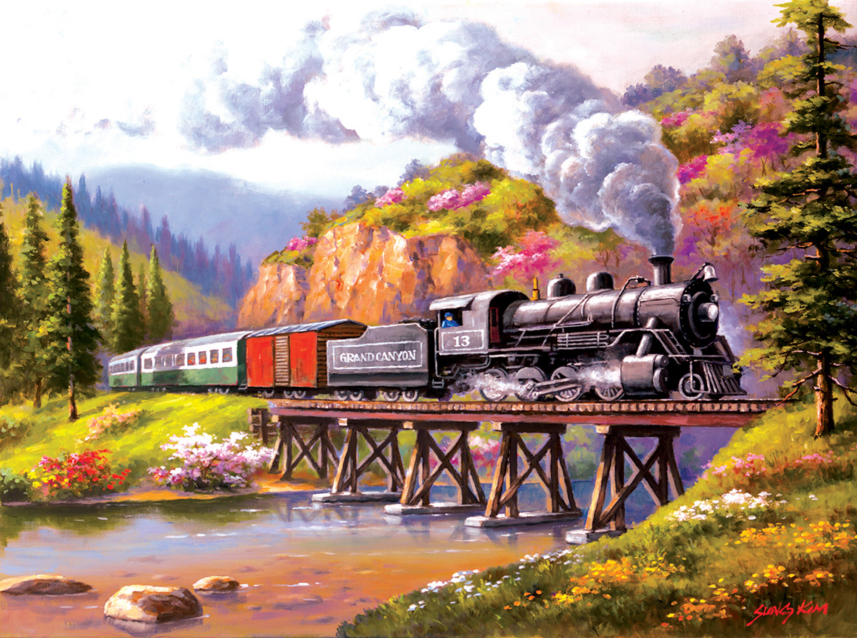 Grand Canyon Express Train Jigsaw Puzzle