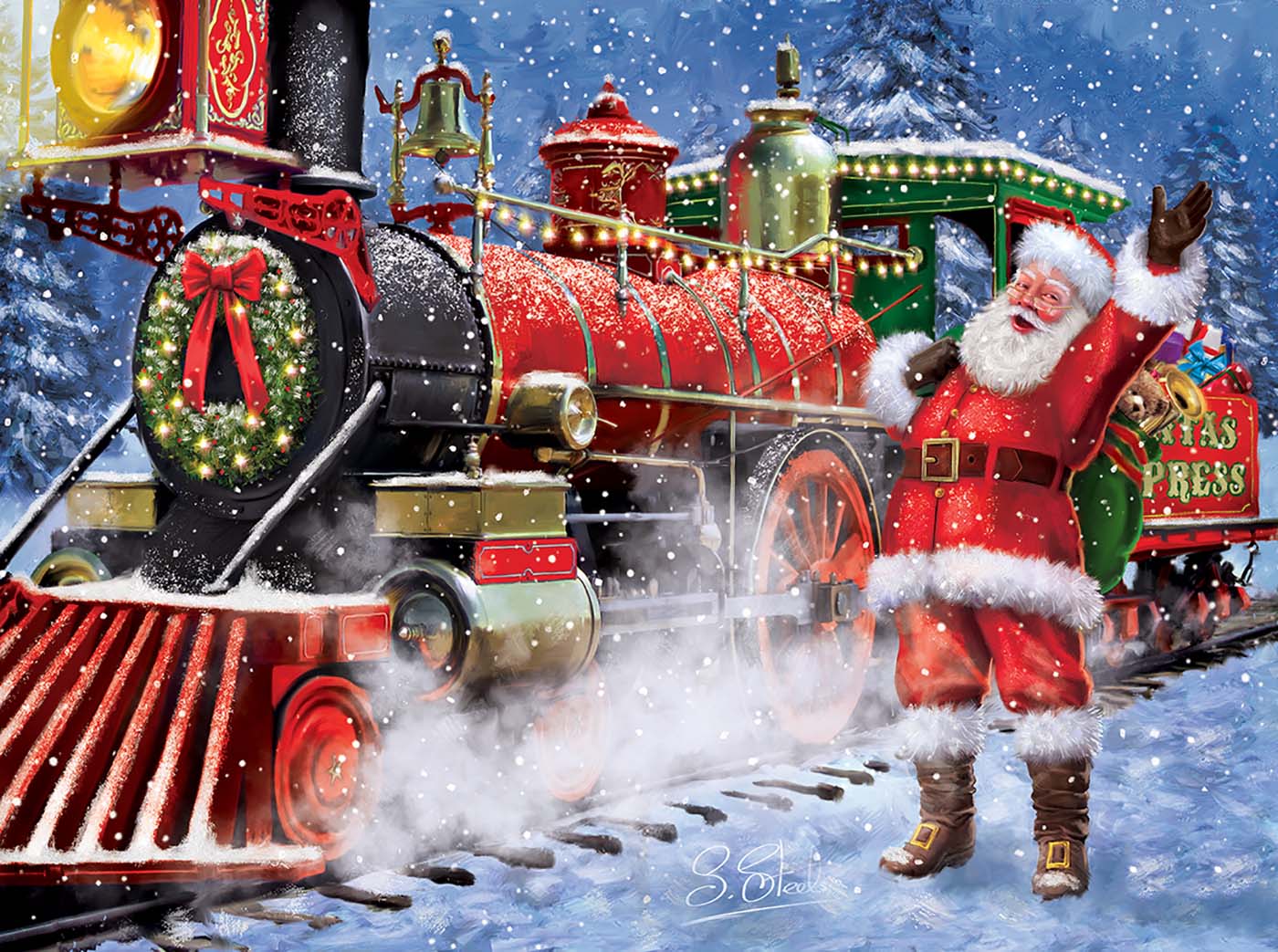 Santa's All Aboard Train Jigsaw Puzzle