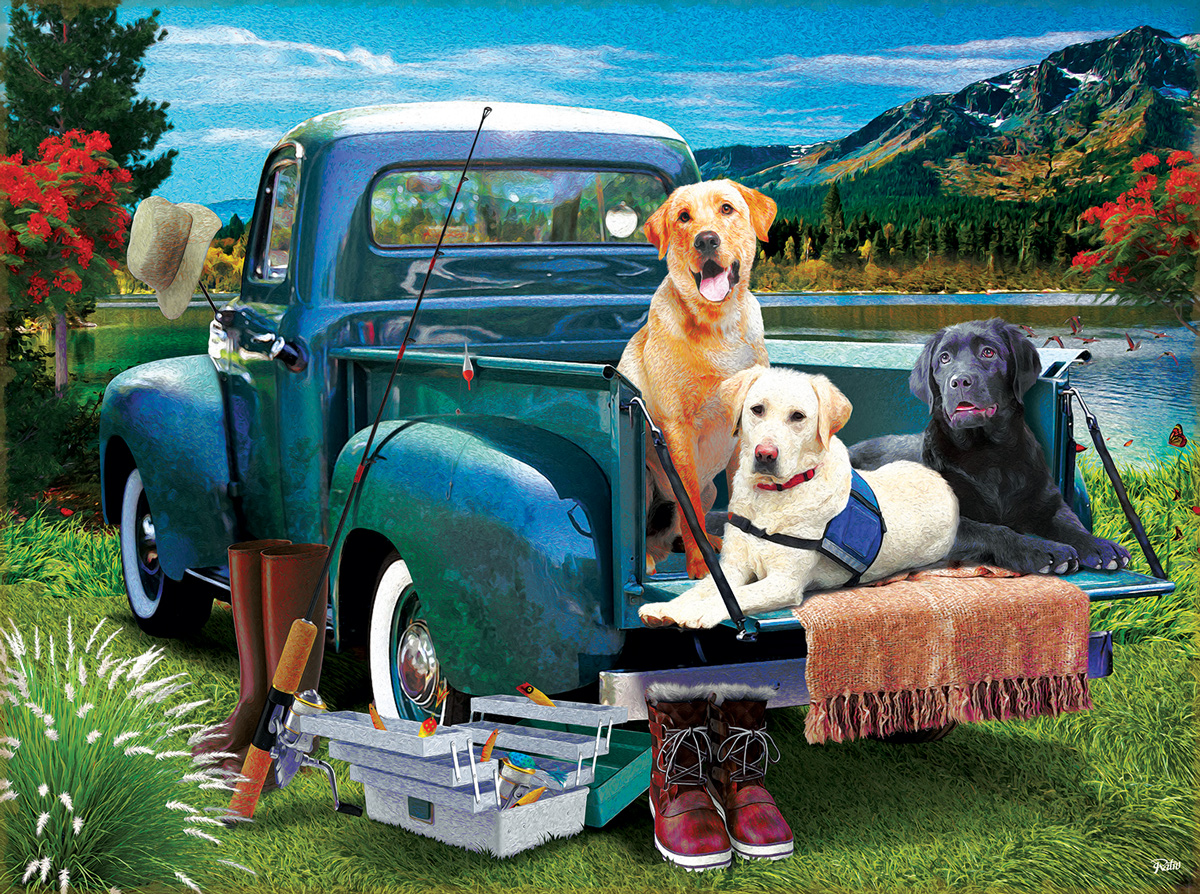 Fisherman's Helpers Dogs Jigsaw Puzzle