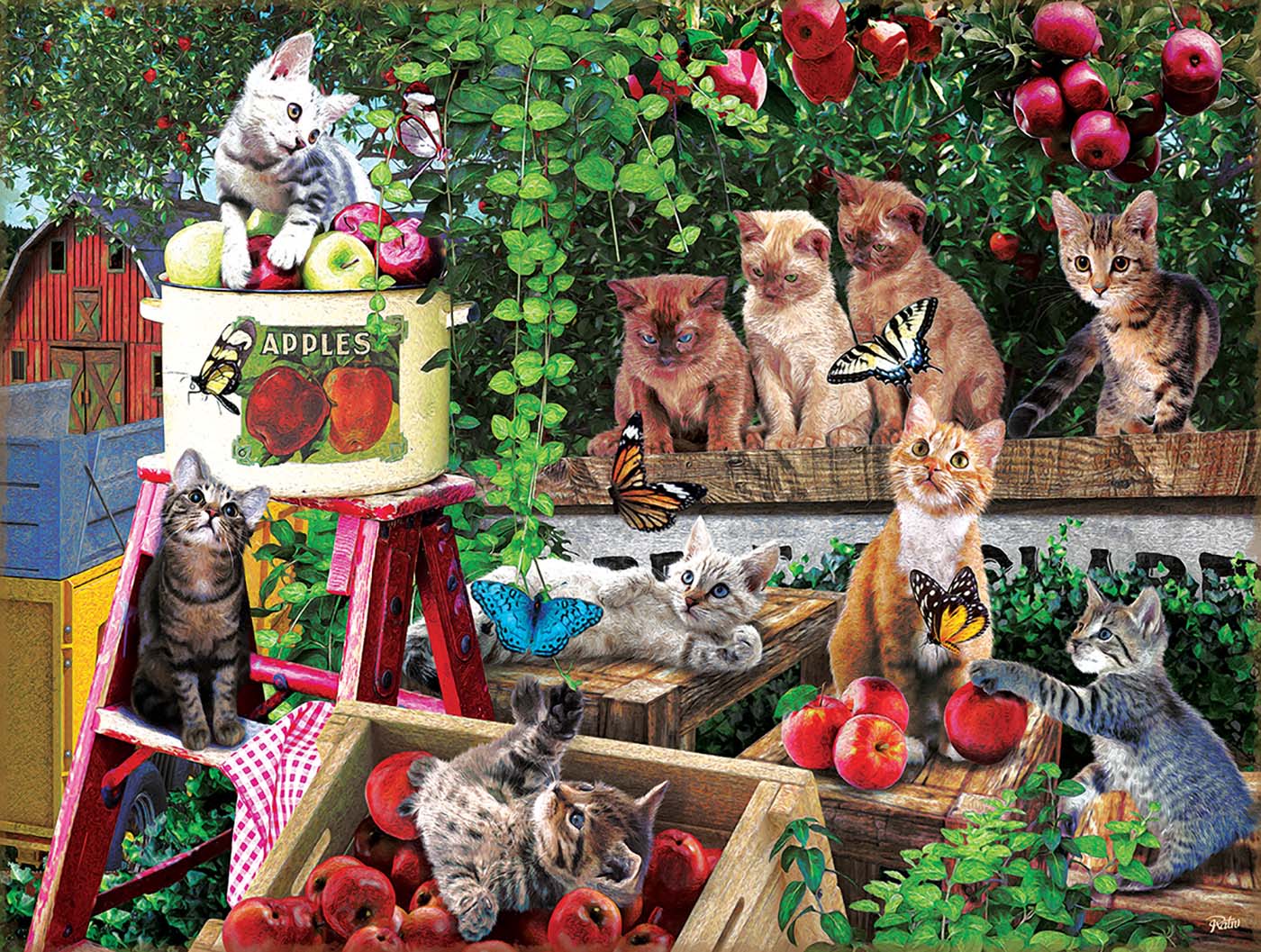 Apple Harvest Cats Jigsaw Puzzle
