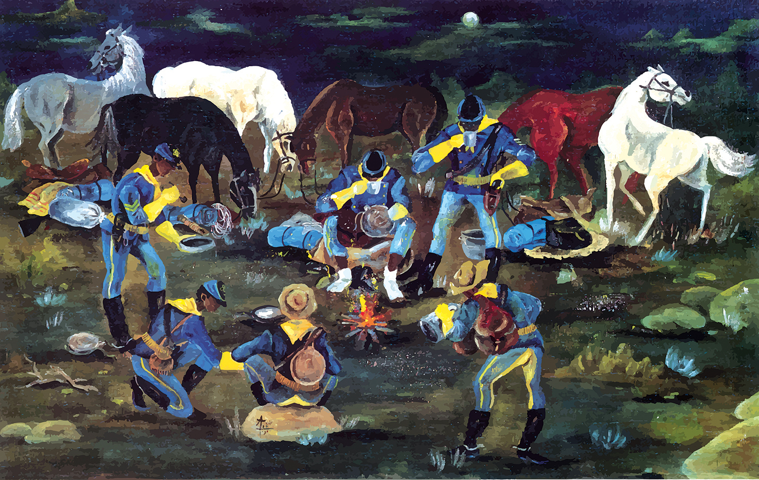 At Ease (Buffalo Soldiers) Military Jigsaw Puzzle