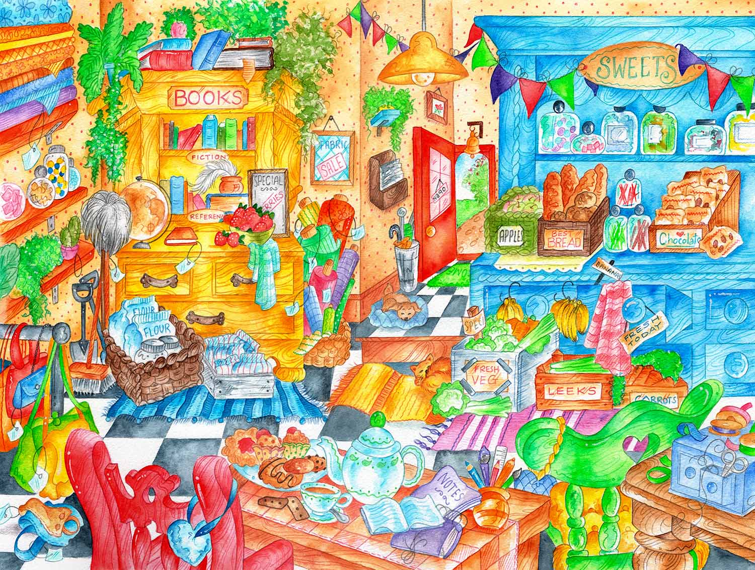 Come In - We're Open Shopping Jigsaw Puzzle