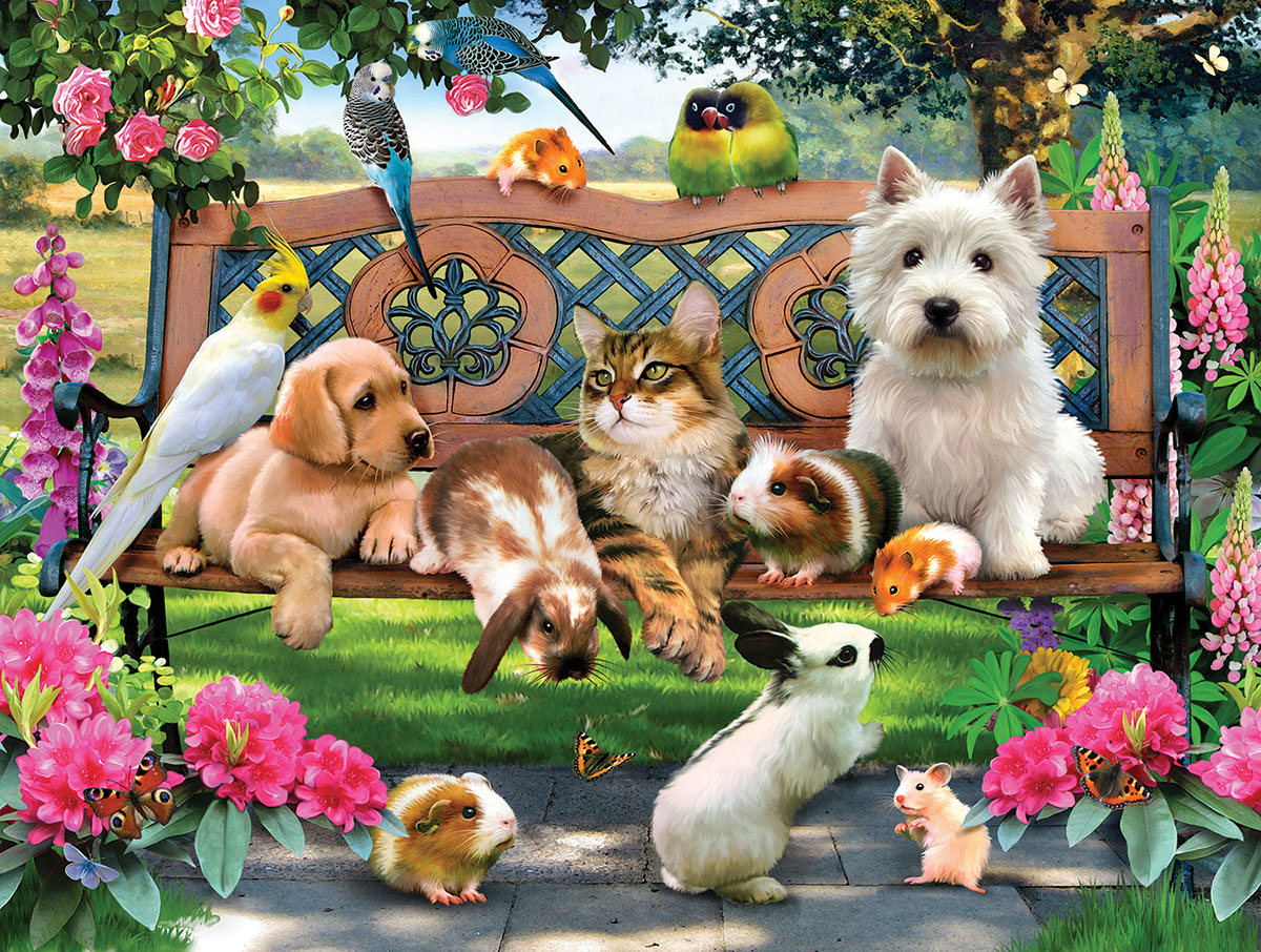 Pets in the Park Animals Jigsaw Puzzle