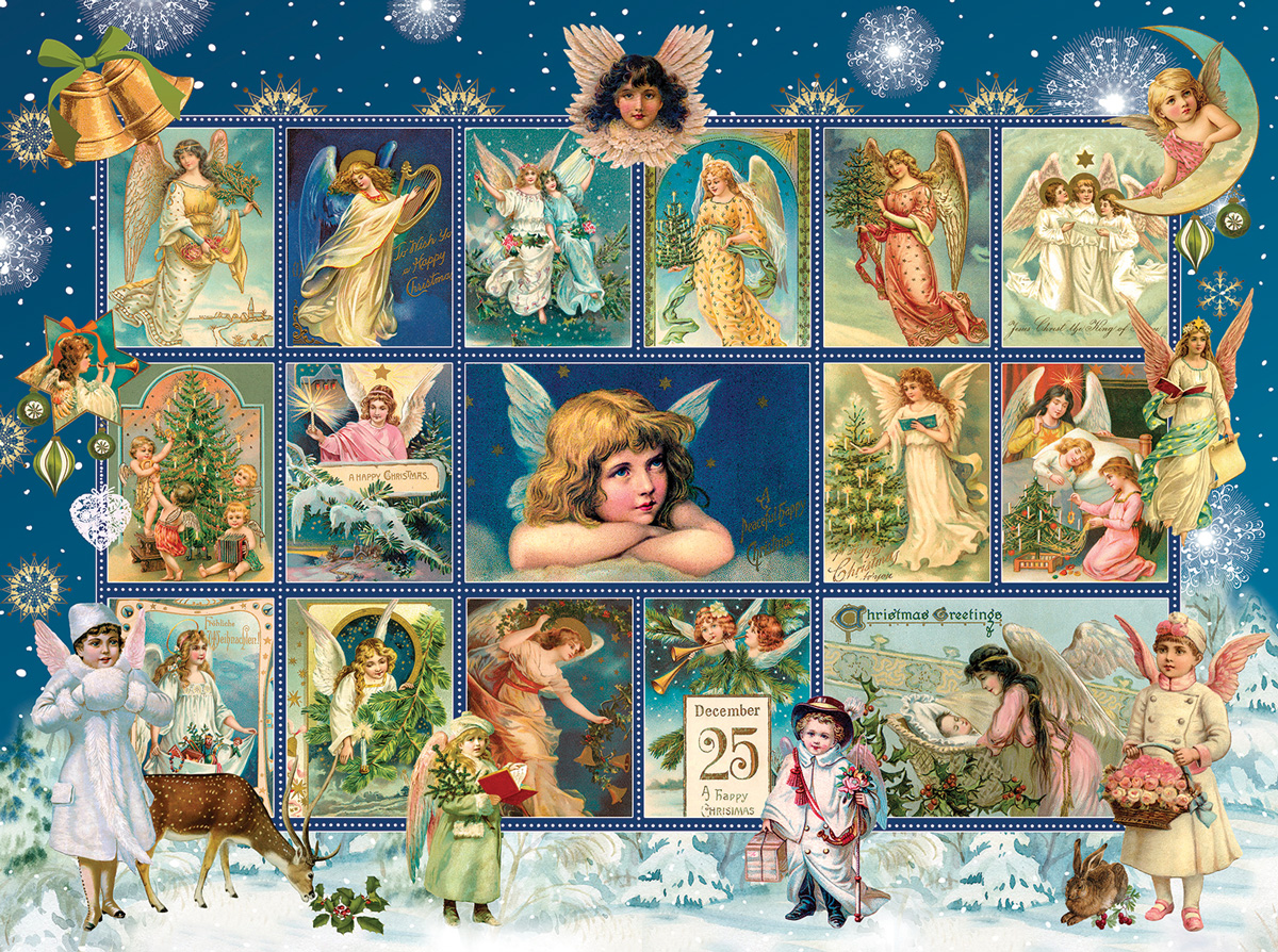 Christmas Snow Angels Angel Jigsaw Puzzle