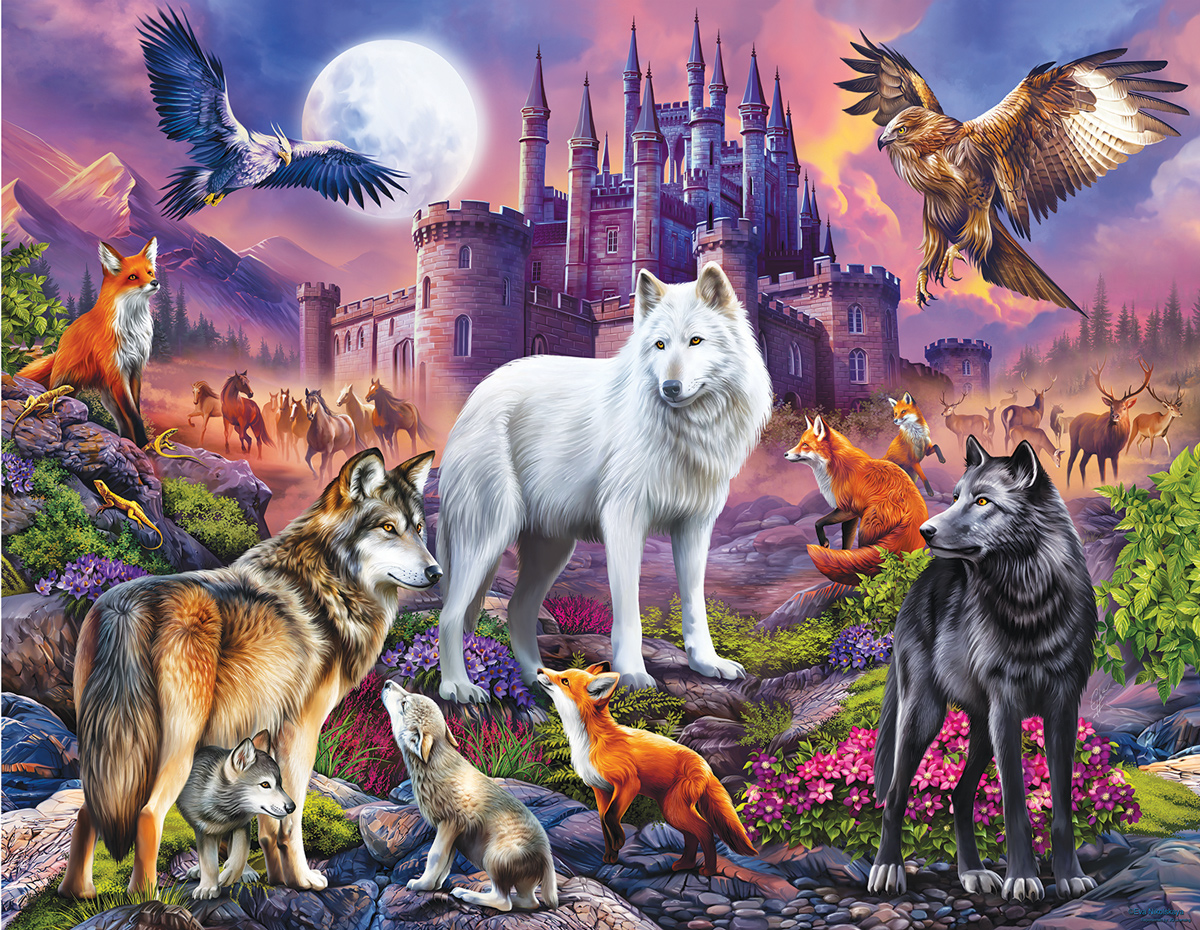 Jigsaw puzzle Animal Wild Coyote Moon 1000 piece NEW 
