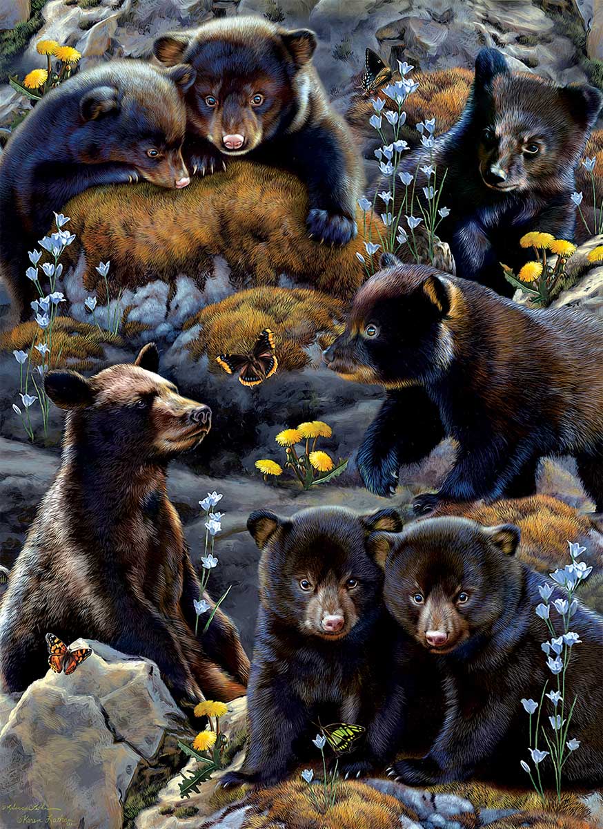 Bear Cubs - Scratch and Dent Butterflies and Insects Jigsaw Puzzle