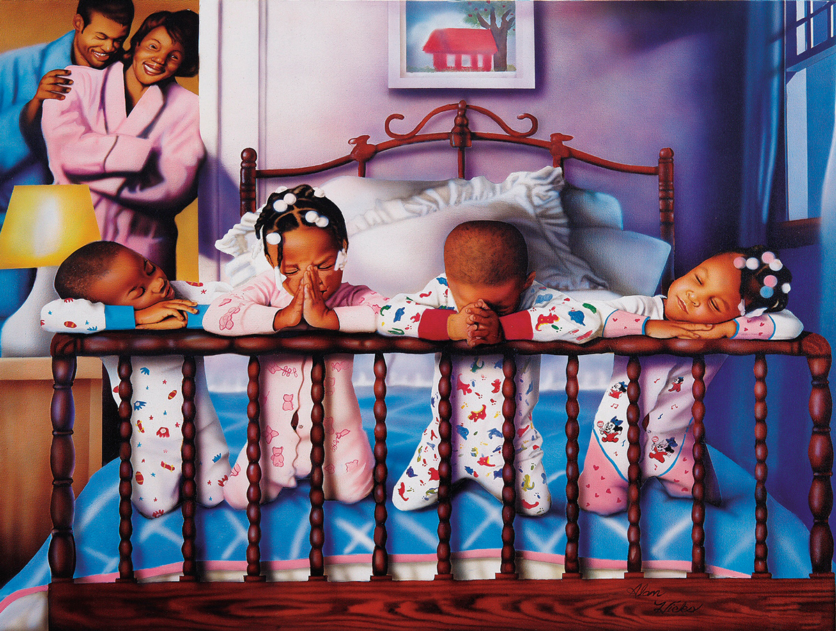 Their Nightly Prayers People Of Color Jigsaw Puzzle