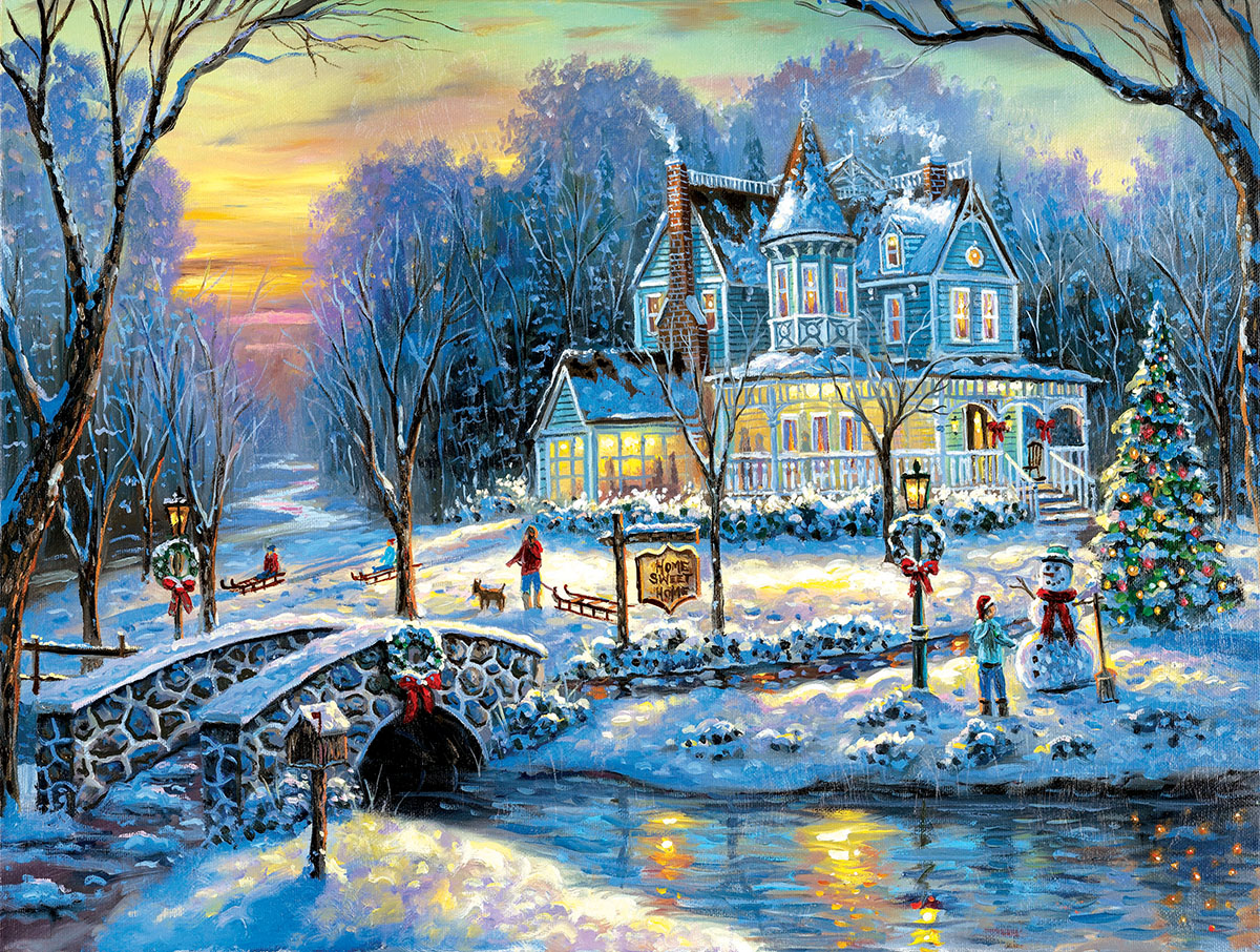 A White Christmas, 1000 Pieces, SunsOut | Puzzle Warehouse