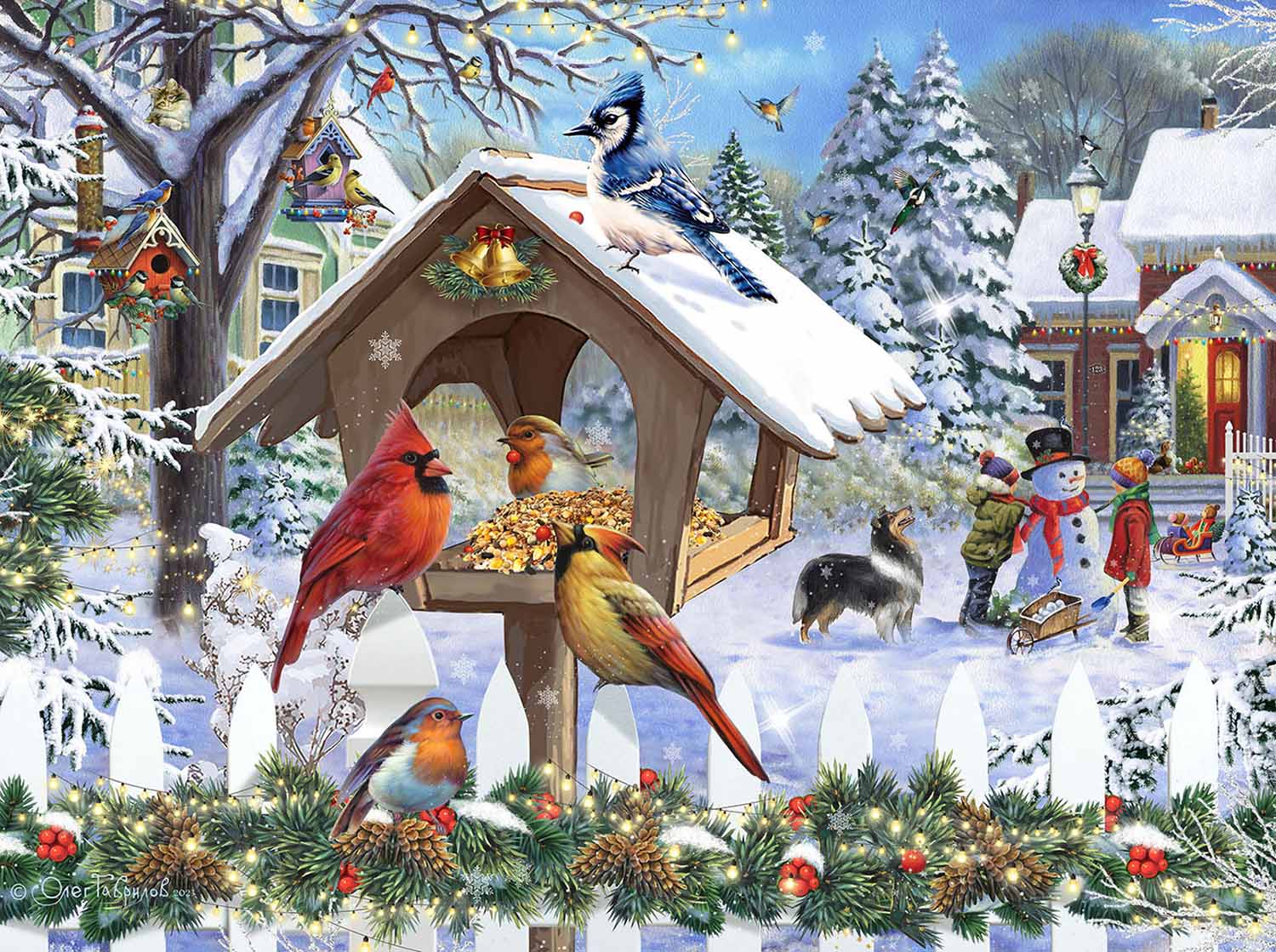 Christmas Birds Birds Jigsaw Puzzle