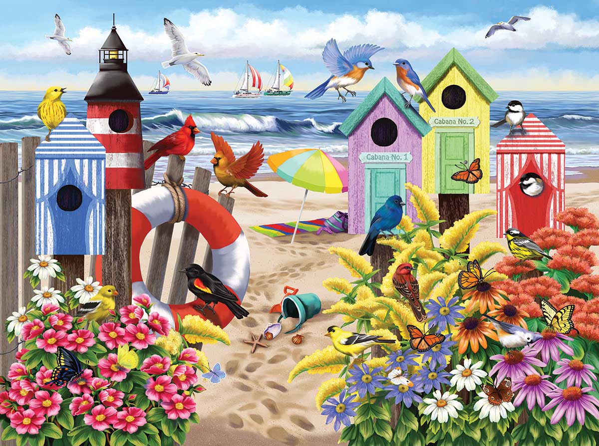 At Home by the Sea - Scratch and Dent Birds Jigsaw Puzzle