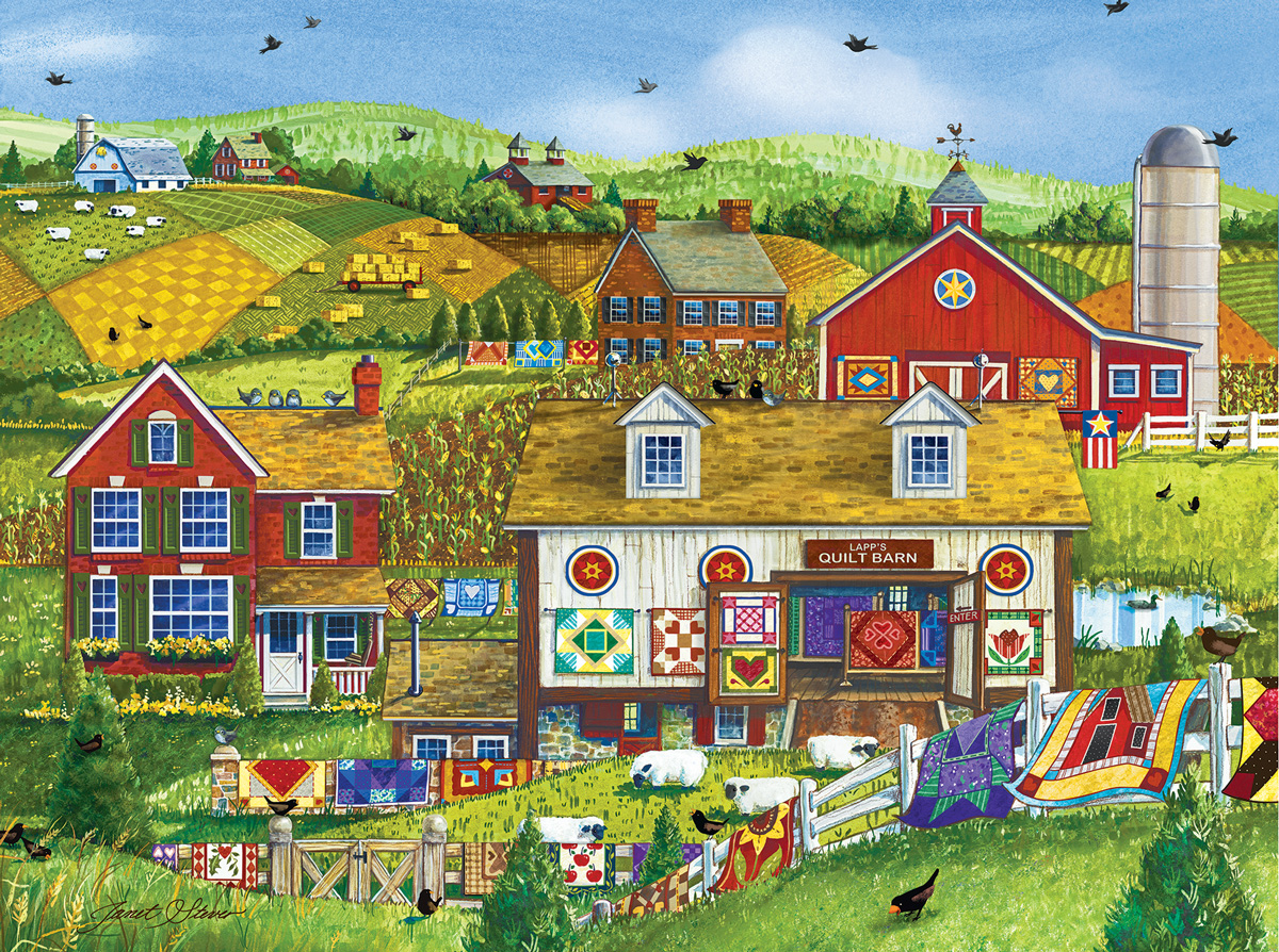 Lapp's Quilt Barn Farm Jigsaw Puzzle