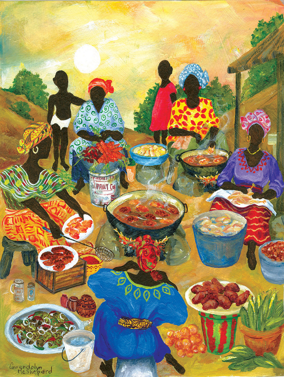 Women Cooking People Of Color Jigsaw Puzzle