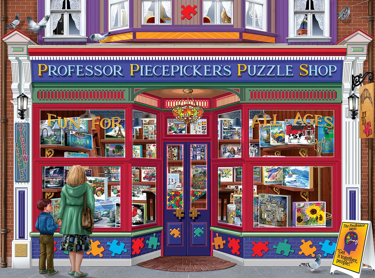 Professor Puzzle Shop Shopping Jigsaw Puzzle