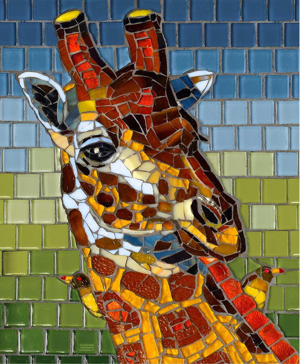 Stained Glass Giraffe Animals Jigsaw Puzzle