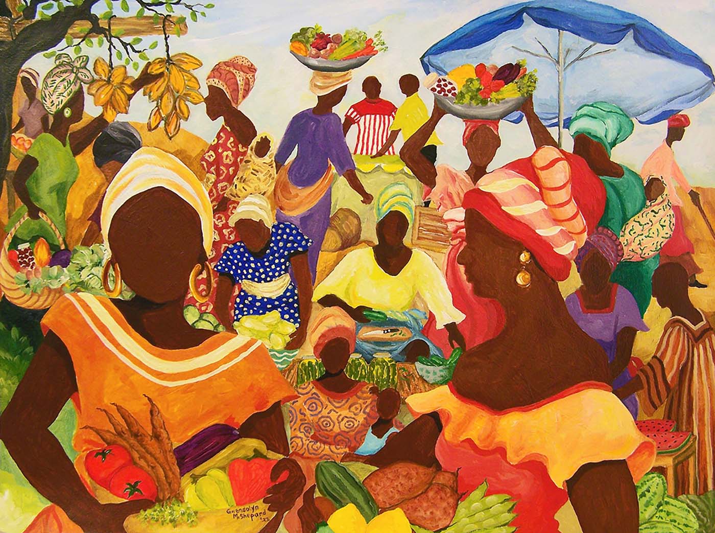 To Market People Of Color Jigsaw Puzzle