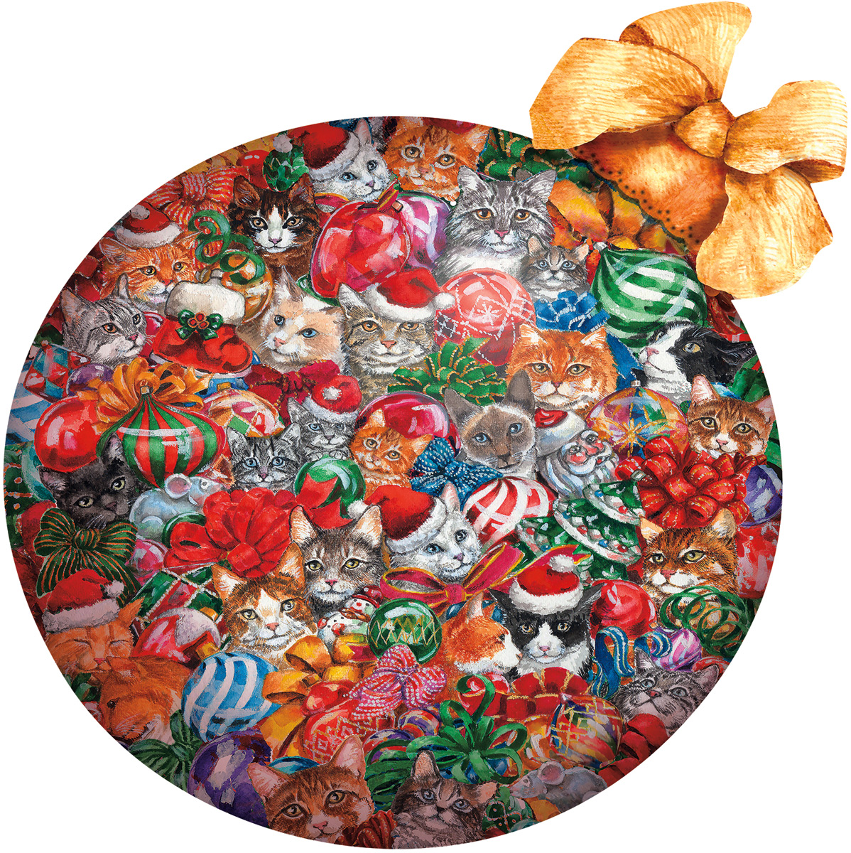 Cat Christmas Ornament - Scratch and Dent Christmas Shaped Puzzle