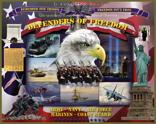 Defenders of Freedom, 1000 Pieces, White Mountain | Puzzle Warehouse