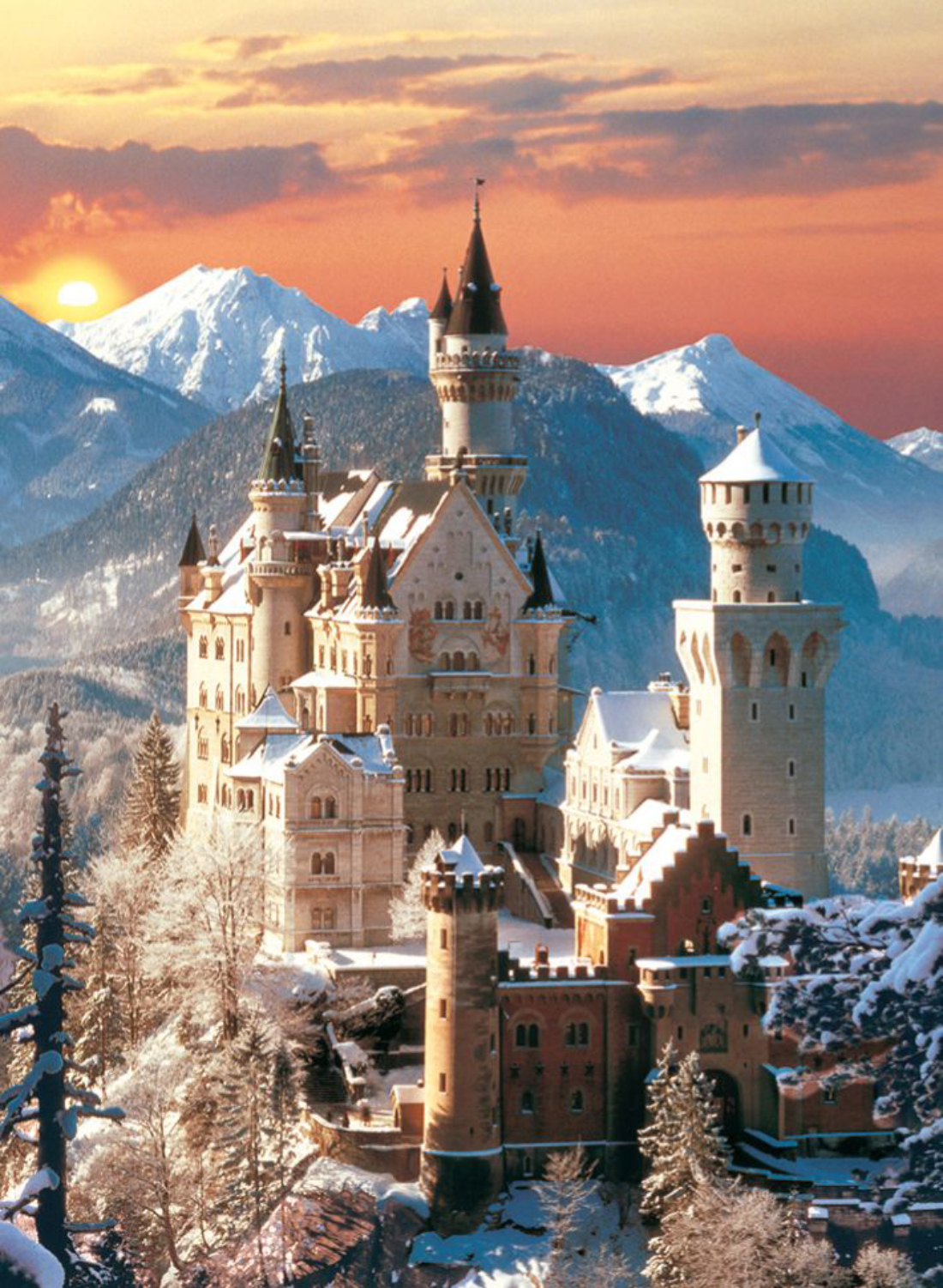 Neuschwanstein (winter) Castle Jigsaw Puzzle