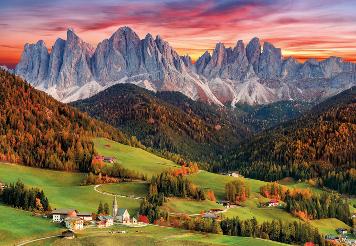 Val di Funes Mountain Jigsaw Puzzle