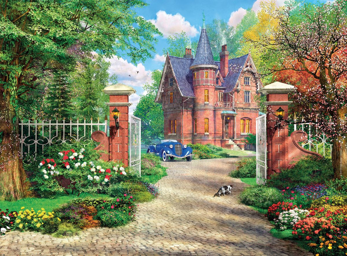 The Red Brick Cottage Jigsaw Puzzle Puzzlewarehouse Com