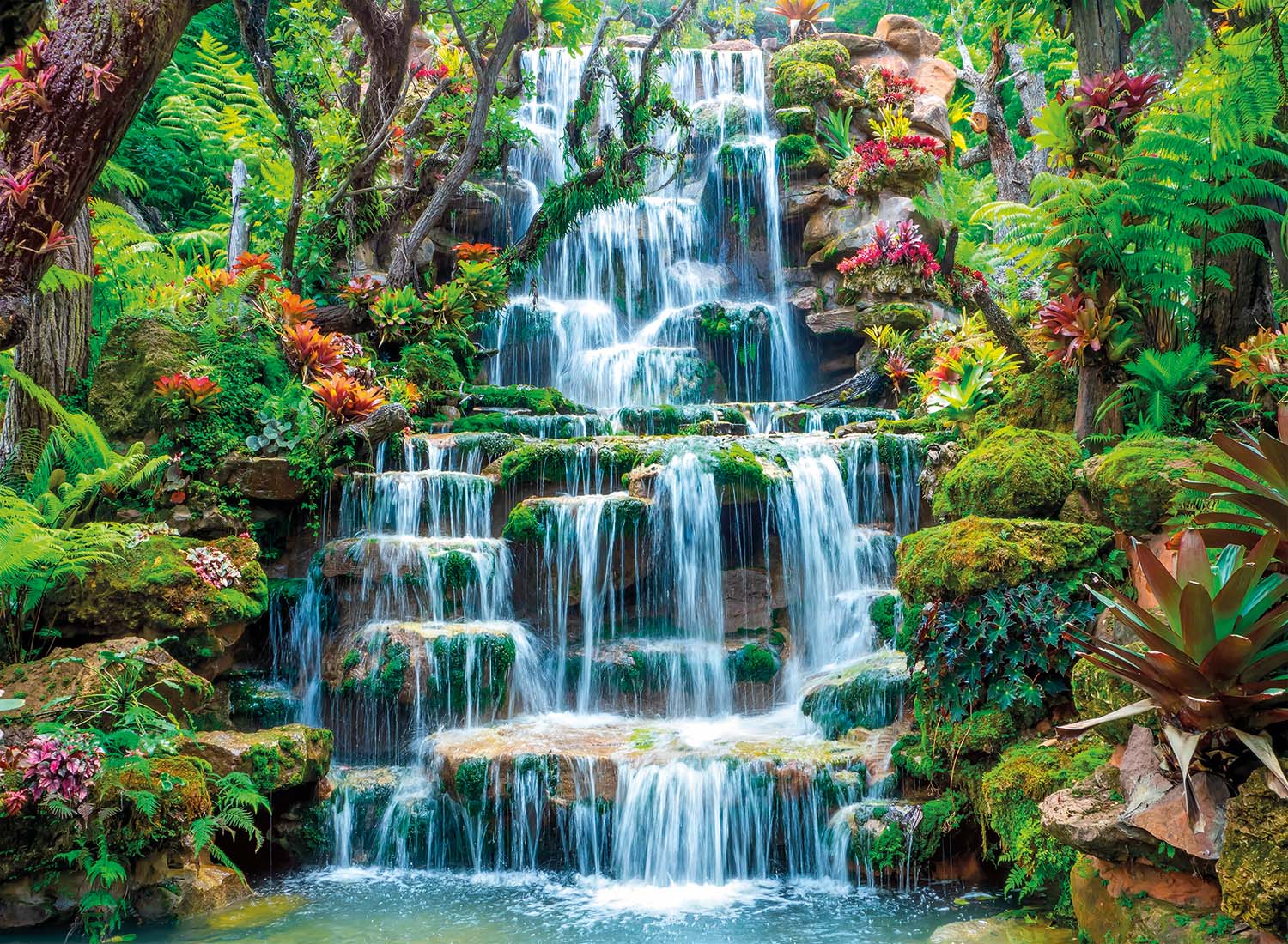 Peace Puzzle - The Waterfall Waterfall Jigsaw Puzzle