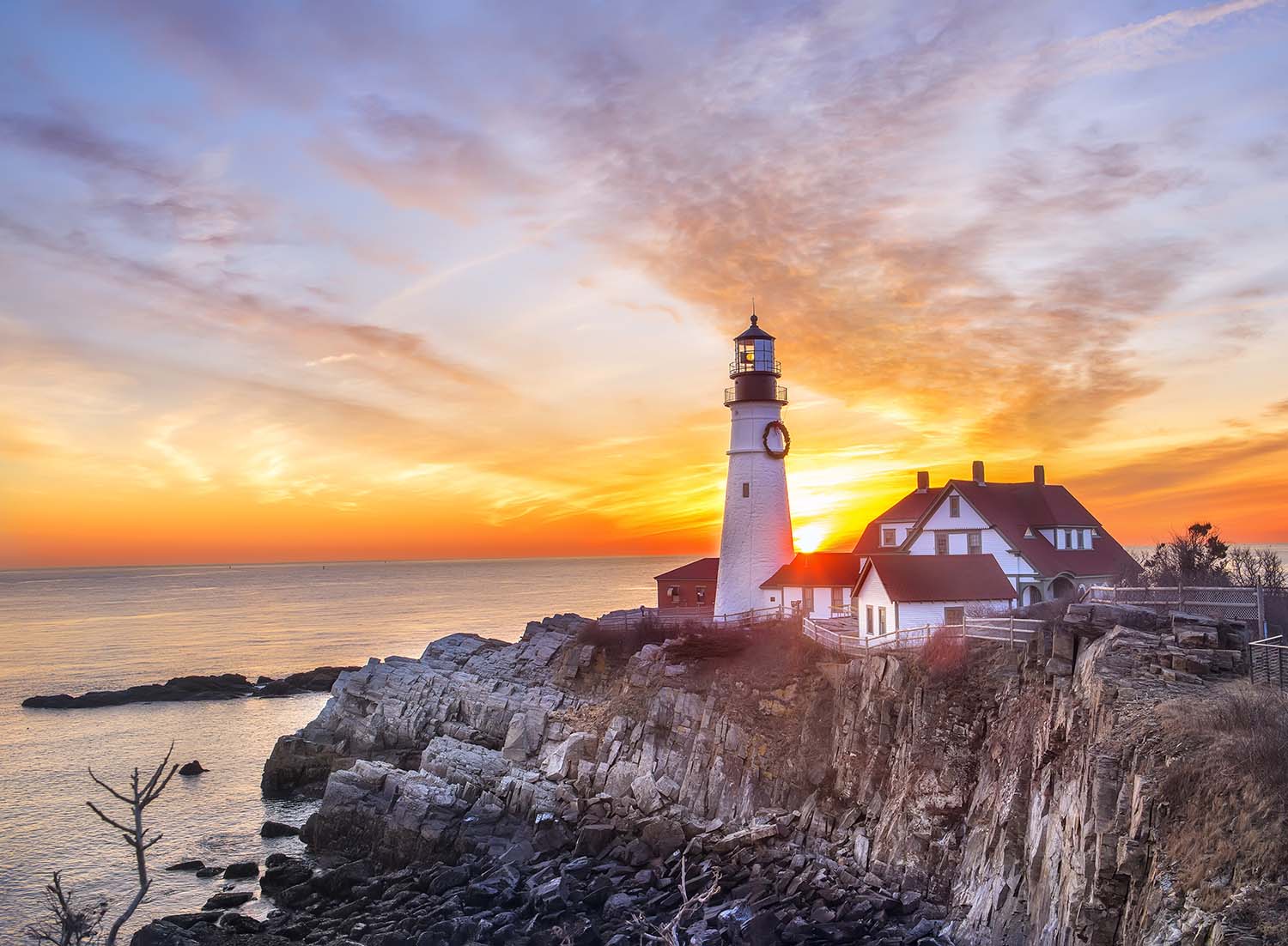 Frankfort Light Sunrise & Sunset Impossible Puzzle By MI Puzzles