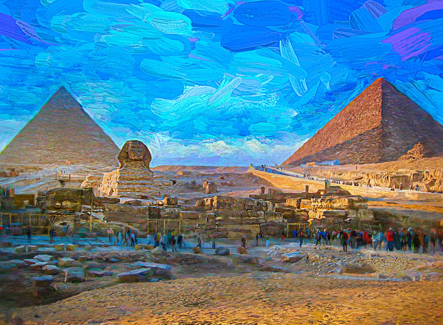 The Great  Sphinx and the Pyramids of Giza (Small Box)
