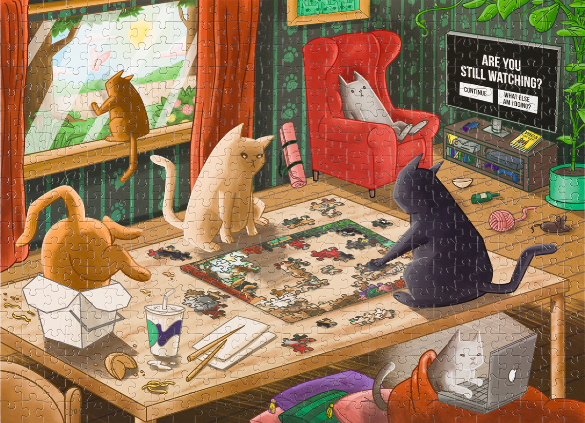 Cats In Quarantine, 500 Pieces, Exploding Kittens | Puzzle Warehouse