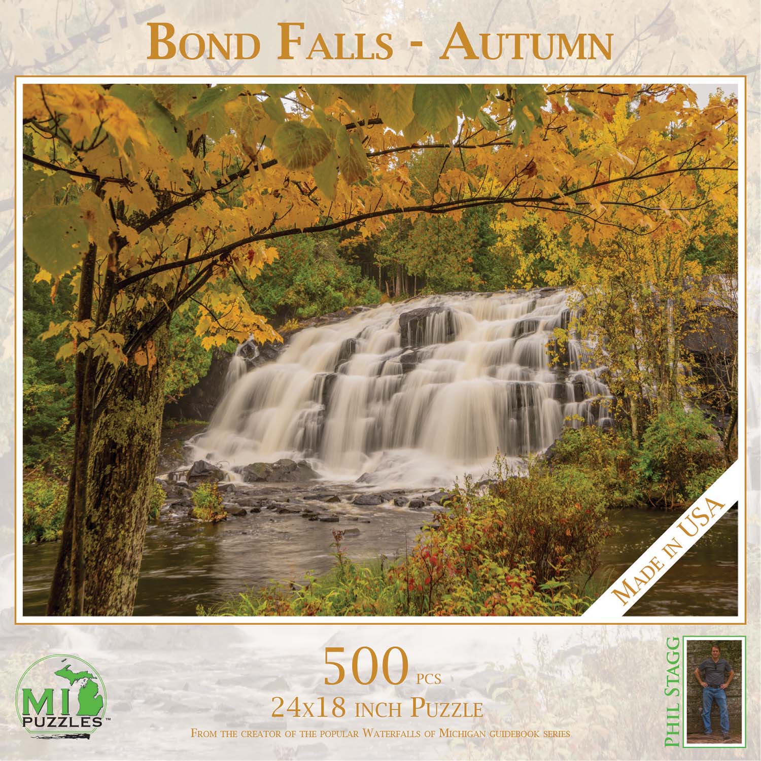Bond Falls - Autumn Fall Jigsaw Puzzle