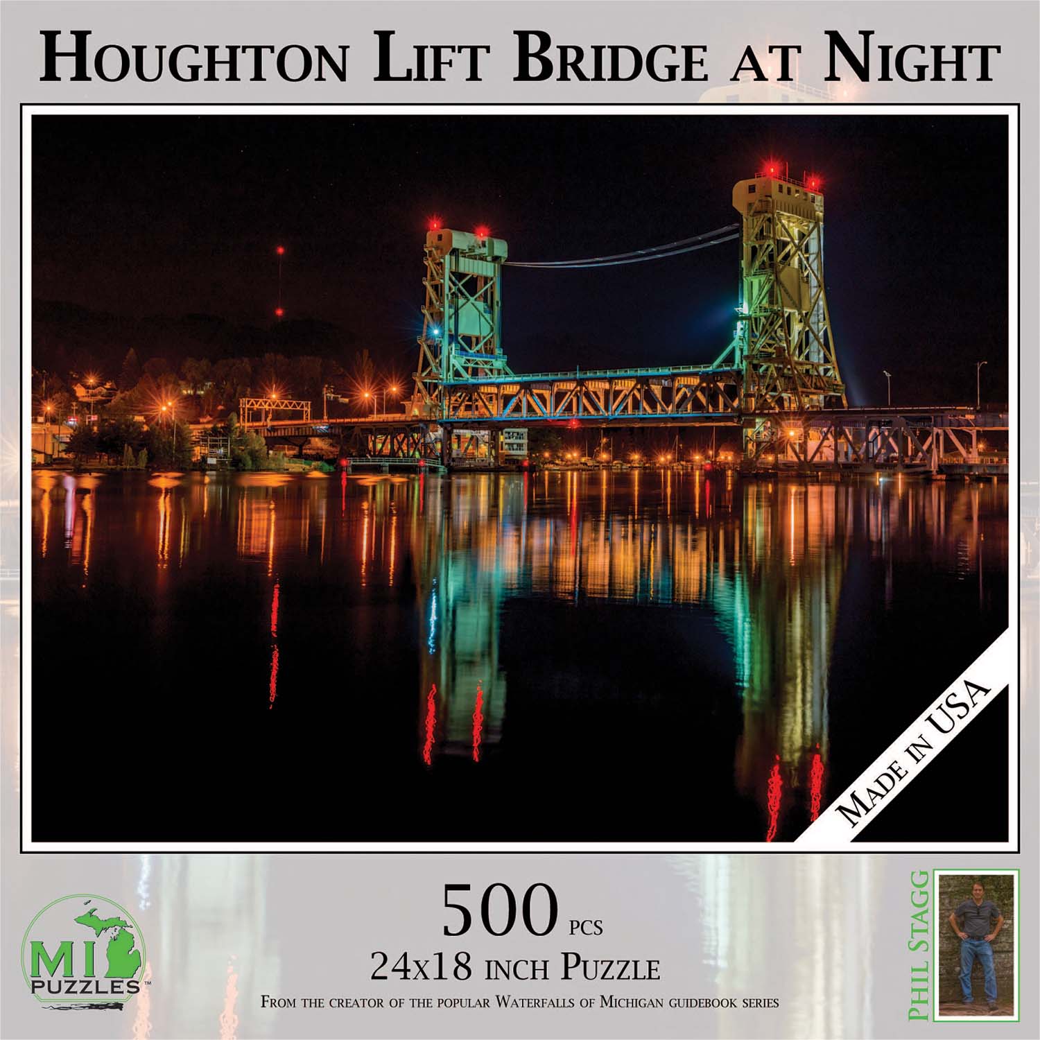 Houghton Lift Bridge at Night Landmarks & Monuments Jigsaw Puzzle
