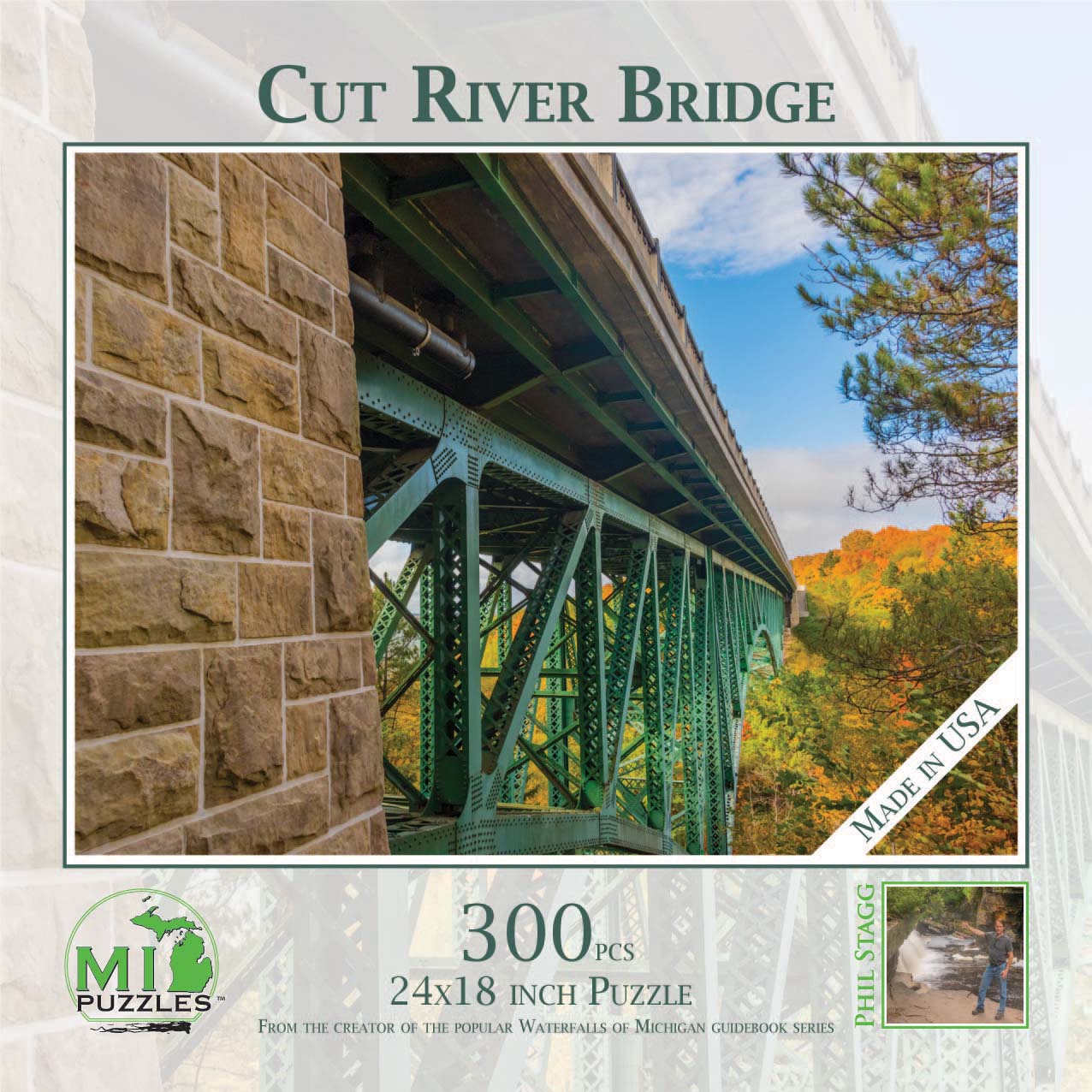 Cut River Bridge Fall Jigsaw Puzzle