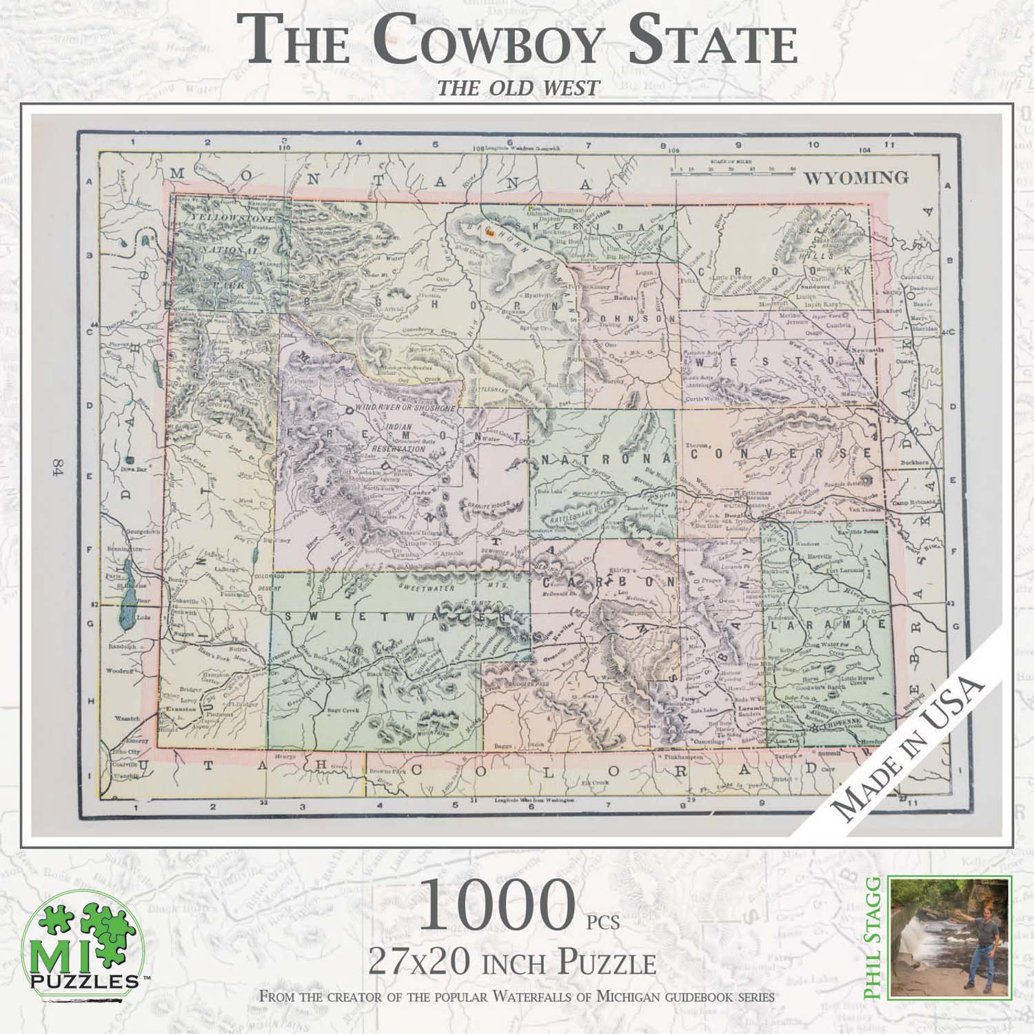 The Cowboy State The Old West Maps & Geography Jigsaw Puzzle