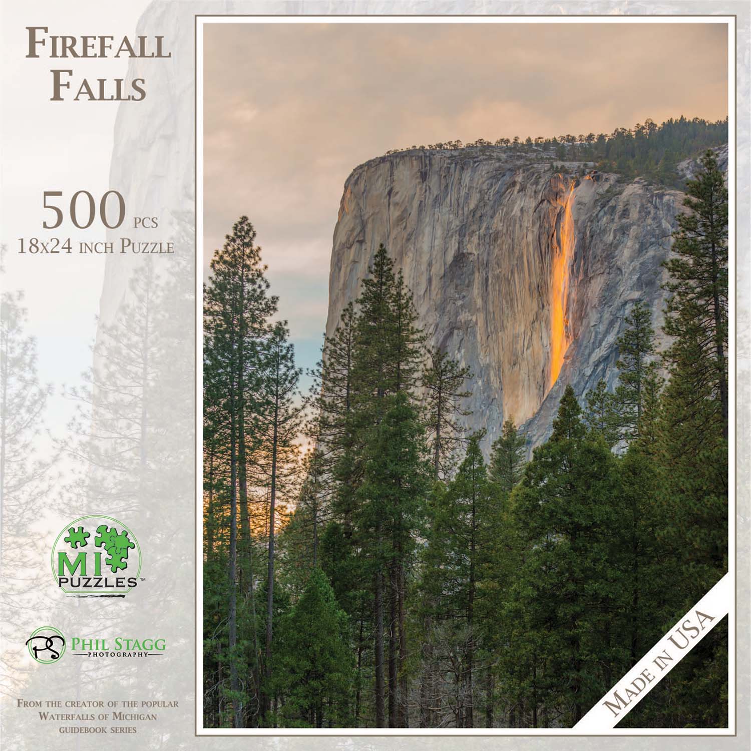 Firefall Falls Mountain Jigsaw Puzzle