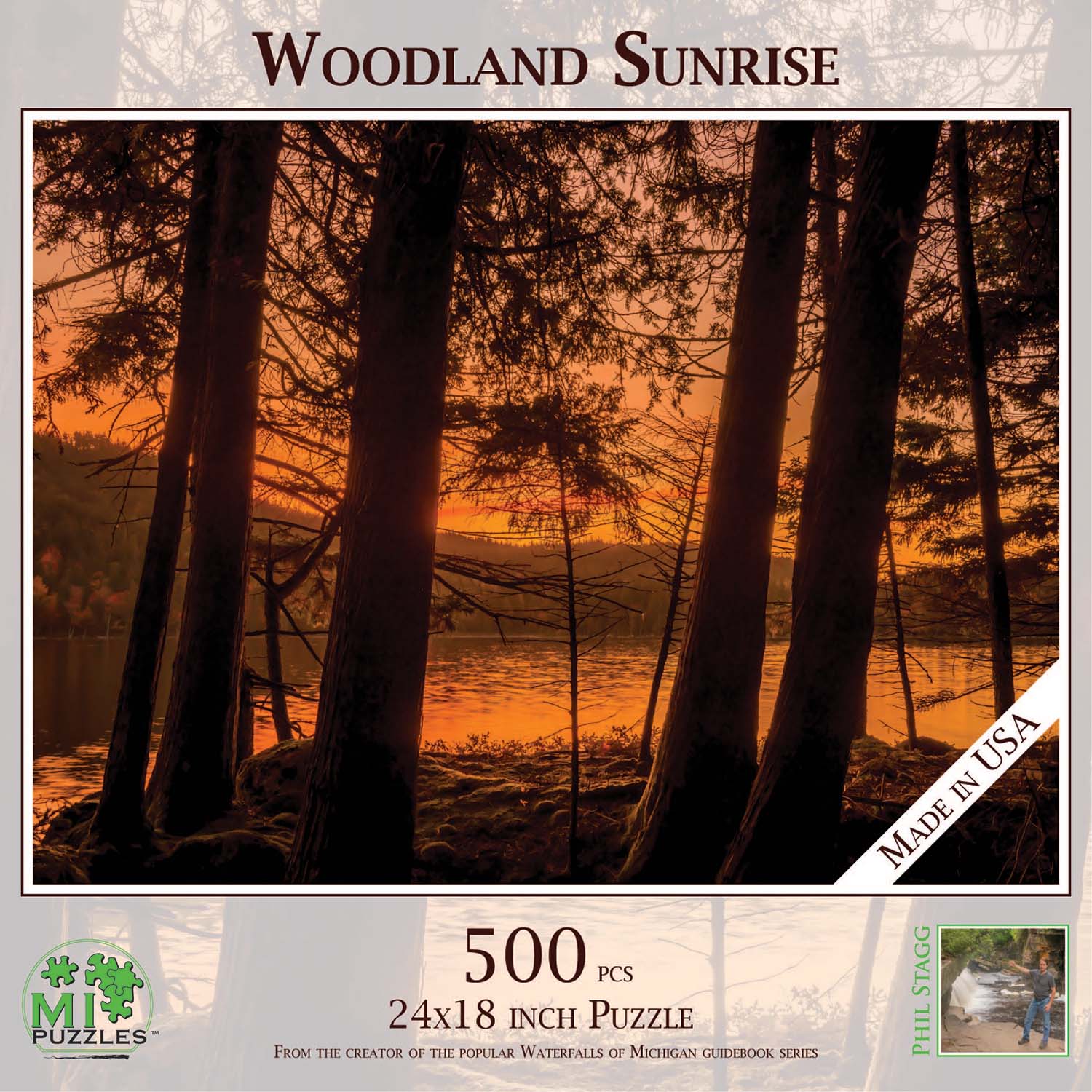 Woodland Sunrise Forest Jigsaw Puzzle