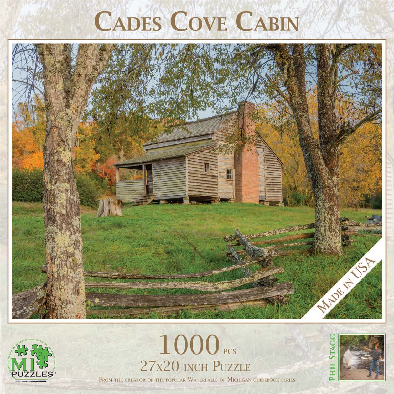 Cades Cove Cabin Landscape Jigsaw Puzzle