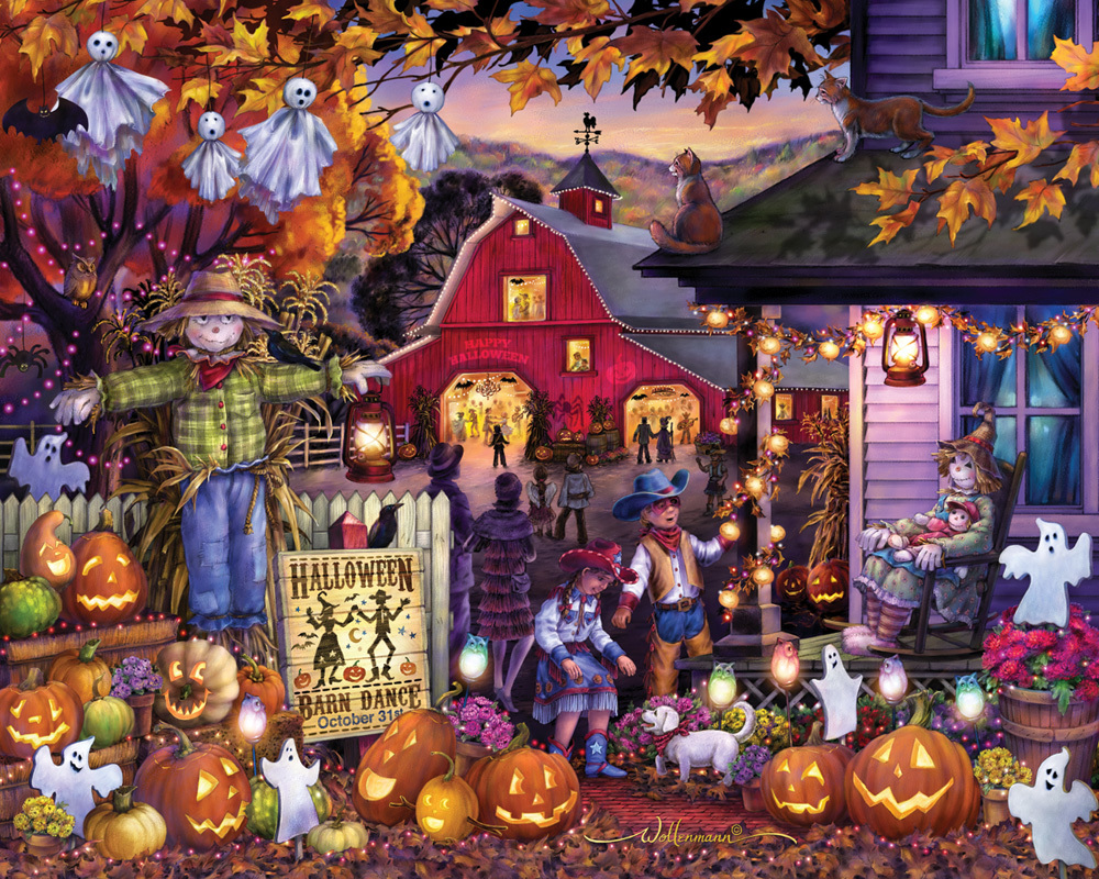 Halloween Barn Dance Halloween Jigsaw Puzzle