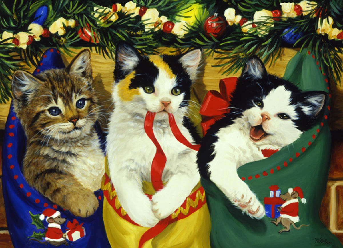 Christmas Kittens - Scratch and Dent Cats Jigsaw Puzzle