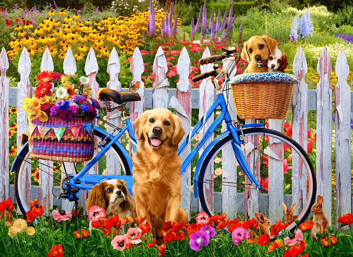 Pedal Pups Dogs Jigsaw Puzzle