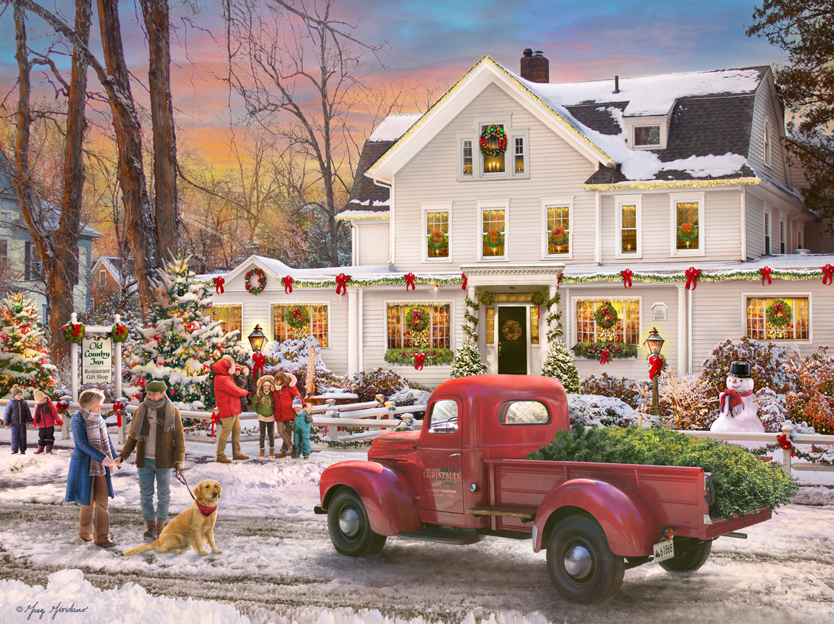 The Inn at Christmas - Scratch and Dent Christmas Jigsaw Puzzle