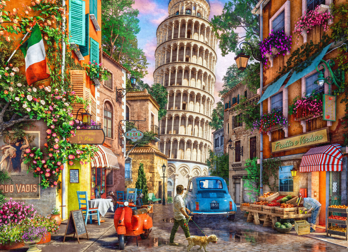 Streets of Pisa Jigsaw Puzzle