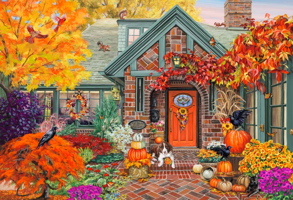 Cozy Autumn - Scratch and Dent Fall Jigsaw Puzzle