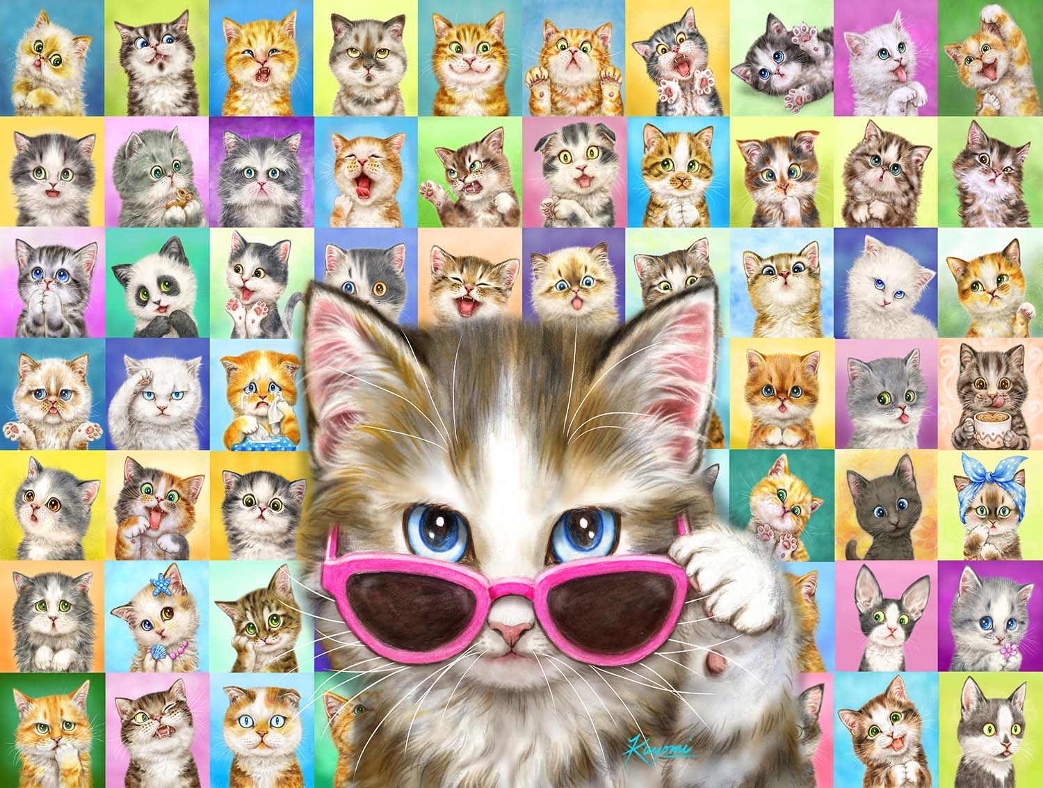 Cool Cats Jigsaw Puzzle - 550 PC Cats Jigsaw Puzzle